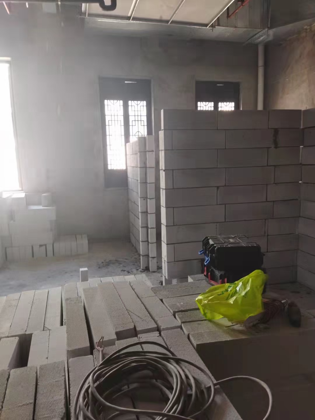 轻质砖隔墙 现场参考图